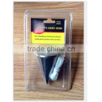 Double blister packing Conical steel body plumb bob