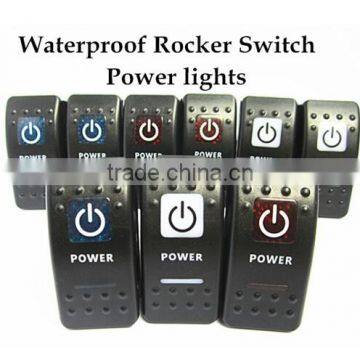 SPST 5 PIN DC 12V 20A 24V 10A Auto Marine LED light rocker switch