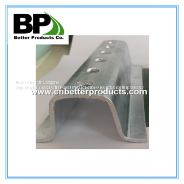 perforated steel square tube sign post for stop warning sign