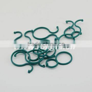 Green Color Eight Shape Plastic Clips For Garden Binding