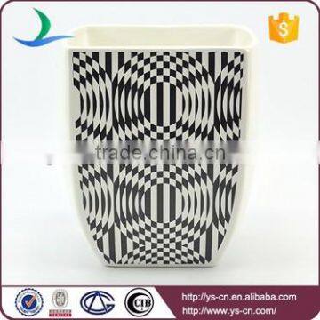 Hot sale black decal ceramic recycle waste paper bin price