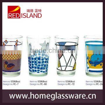 Hot sale 2014 new product unique shot glass cup custom decal