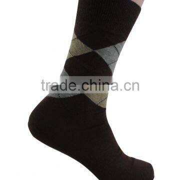 Men Diamond Dress Design Business Argyle Sock photo-2