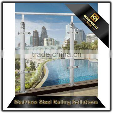 Outdoor Design Balcony Terrace Stainless Steel Balustrade With Glass photo-6