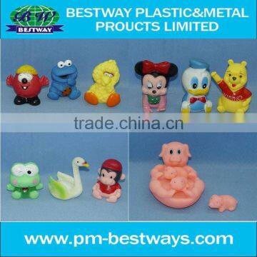 various plastic animal