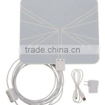 Best-selling UHF/ VHF Indoor TV Antenna with Amplifier 50+ Mile DVB-T2 Digital Indoor HDTV Antenna