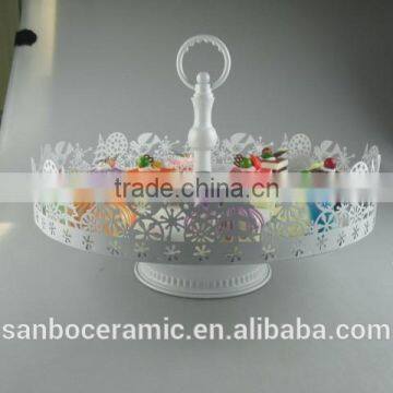 Cinderella Carriage Cake Stand 3 Tiers Lace Design Cake Stand in Metal