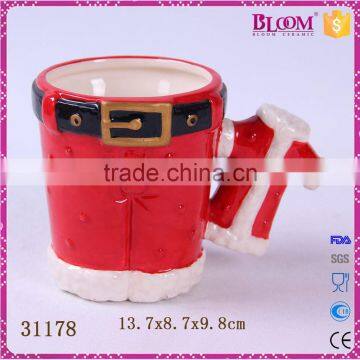 unique shape ceramic decoration christmas mug