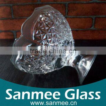 Elegant Embossed Ice Cream Bowl Hot Sale Gift Glass photo-3