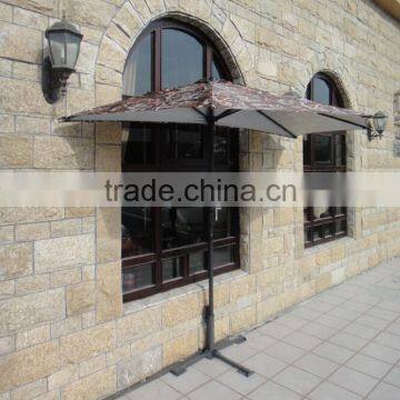 9FT Camouflage Fabric Umbrella Half Round Sun Umbrella CK1426 photo-5