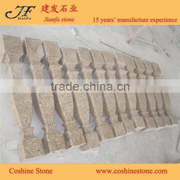 Prefab chinese G682 granite yellow rusty granite balcony column