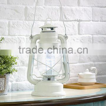 Indoor/Outdoor Decorative LED White Kerosene Lantern