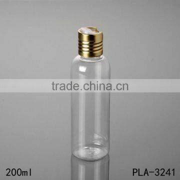 2017 Hot New Products Coasmetic Round Shoulder Pet Clear Lotion 250ml Plastic Shampoo Bottle Packaging With Disc Top Cap photo-6