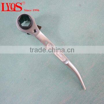 Nickled Forged 19/21mm Ratcheting Scaffold Podger Ratchet Spanners photo-3