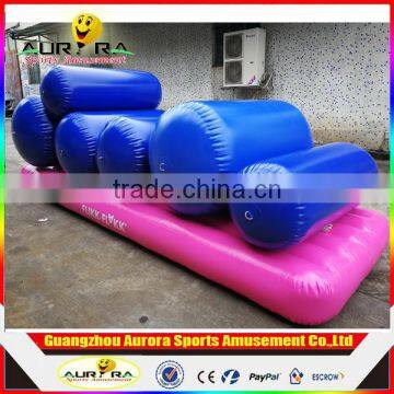 Round Air Barrels Inflatable Gym Air Rolls Plastic Air Pillar For Gymnastic