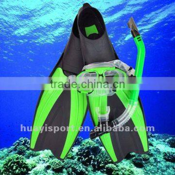 Promotional Scuba mask full dry snorkel diving equipment sets with fins