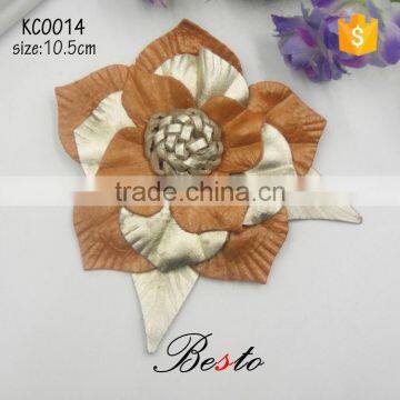 Decorative handmade genuine leather flower for high heel shoes