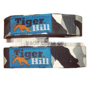 BAR STRAP Custom 21.5 Inches Length WRIST WEIGHT LIFTING PULLING POWER FITNESS PADDED COTTON HAND STRAP photo-4