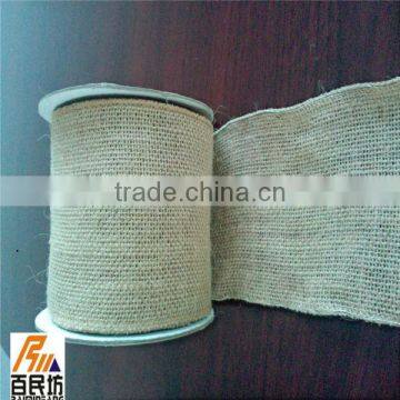 Jute Nature Wired Burlap Christmas Ribbon photo-2