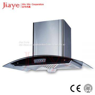 Jiaye Group 900mm curved range hood , European range hood JY-HZ9001 Push putton with display range hood