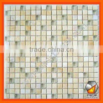 Glass mix stone mosaic