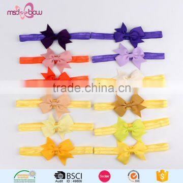 Good Quality Fancy Flower Elastic Baby Hair Headband for Infants and Toddlers photo-3