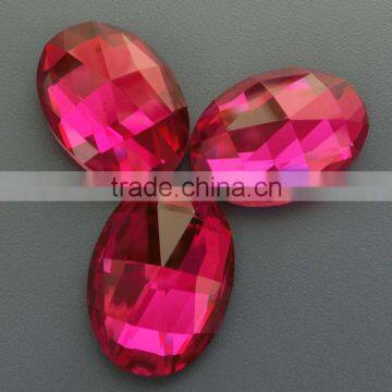 siam shining oval crystal loose beads glass stone for jewelry making