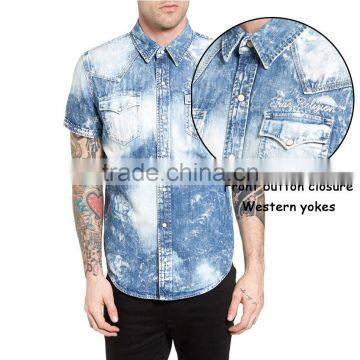 Customized Short Sleeve Western Shirt/ Denim for Man