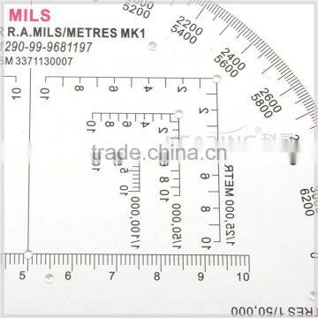Kearing Brand Manufacture 6"military Mapwork Protractor,military Half Moon Protractor,military Round Protractor Plotter#KMP-1 photo-4