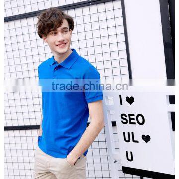 Factory Wholesale High Quality 220g 100% Cotton Ribbed Collar Stock Men Polo Shirt photo-2