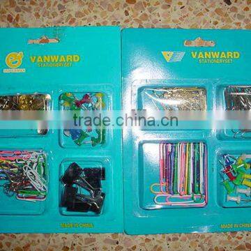 10 cents store Stationary Yiwu Product Cheap Stationary set Clips