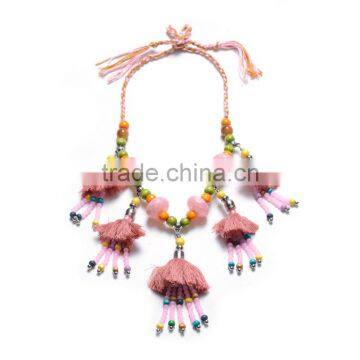 European and American Popular Long Beads Necklace Yarn Hand-woven Yiwu Jewelry Factory Wholesale photo-6