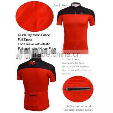 OEM Sublimation Print Team Wholesale Bright Cycling Jersey photo-5