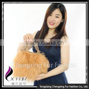 CX-H-04D New Products Mongolian Fur Ladies Elegance Handbags