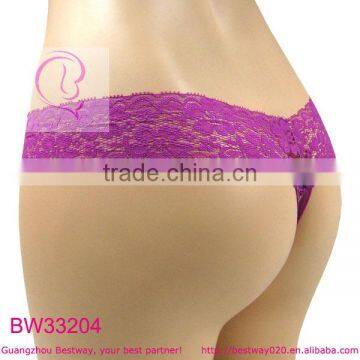 Sexy Very Hot Thongs With Soft Lace Waist Variety Pattern Bright Color Fashion Thong Panties From Guangzhou Bestway Underwear photo-2
