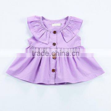 2017 New Design Hot Sale Summer Dress Wholesale Purple Cotton Clothing Boutique Custom Kids Baby 3-5 Year Old Girl Dress photo-4
