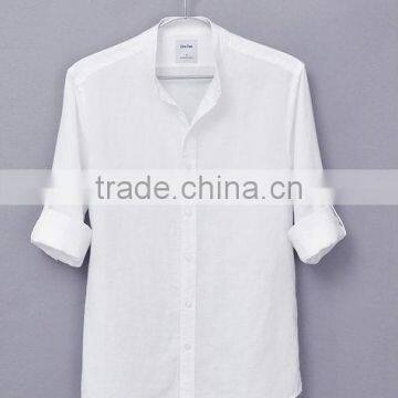 2014 Custom long sleeve mens linen shirts