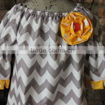 Fancy Christmas Chevron Material Baby Girls Frocks Christmas Dress For Gilrs' Dresses photo-6