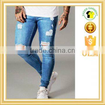 2017 Fashion distressed jeans mens new style skinny jeans hot sale in China