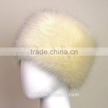 New Fashion Velvet Winter Warm Dome Caps Faux Fox Fur Hat Fake Mink Fur Hats For Women Skullies Beanies Bone photo-4