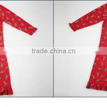 The Red Women's Nightwear, Printing Fire Pajamas photo-3