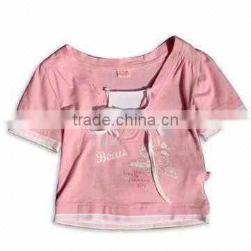 100% Cotton Kids T-shirt, Various Colors and Designs are Available