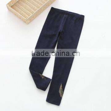 S60638B 2017 Kids Clothing Girl Leggings Printing Feather photo-4