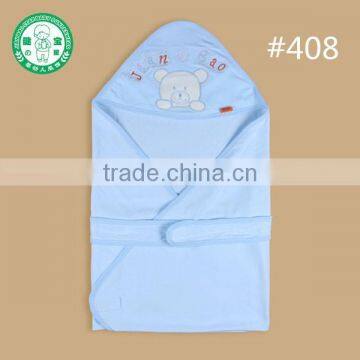 100% cotton bear hooded embroider baby towel blanket