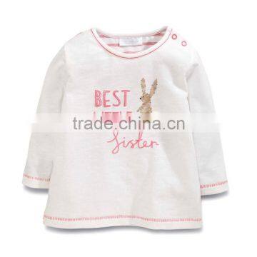 Wholesale autumn long sleeves girls kids cotton printed sweatshirt