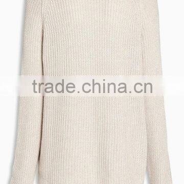 2017 Hottest Women Knit Top Sweater With Lace Trim Top photo-3