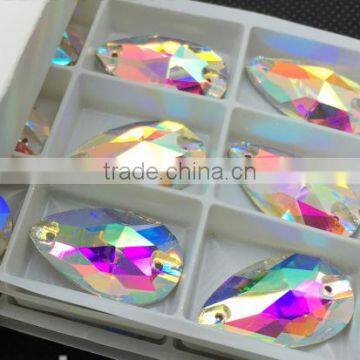 Crystal Stones for Clothing, ab Color Sew on Rhinestone photo-2