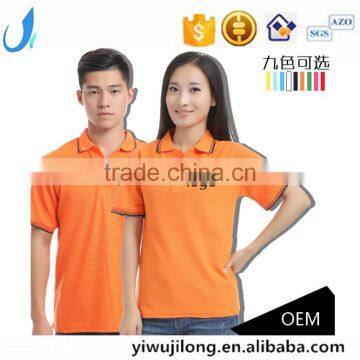 OEM Cheaper custom logo printing couple golf short sleeve DIY polo T-Shirt for advertising and promotion