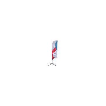 Full color Knitted Polyester 110gram Beach Flag Banner with Aluminium Pole