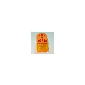 Universal twin adapter w/ dual voltage indicator & surge protector series(WAIIvs sereis in orange)